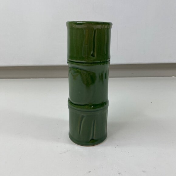 Libbey Ceramic Set 2 Tiki Tall Volcano Drip Bamboo Style Cocktail Tumbler Black - Picture 10 of 13